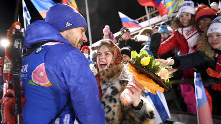 8 марта. Контиолахти. Антон ШИПУЛИН после победы в спринте. Фото REUTERS 8 марта. Контиолахти. Антон ШИПУЛИН после победы в спринте. Фото REUTERS