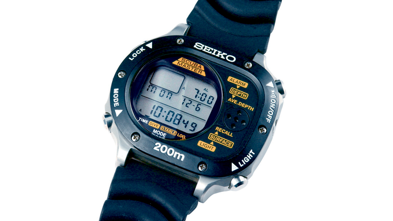 Первый компьютер для дайвинга был произведен в 1990 году компанией Seiko. Первый компьютер для дайвинга был произведен в 1990 году компанией Seiko.