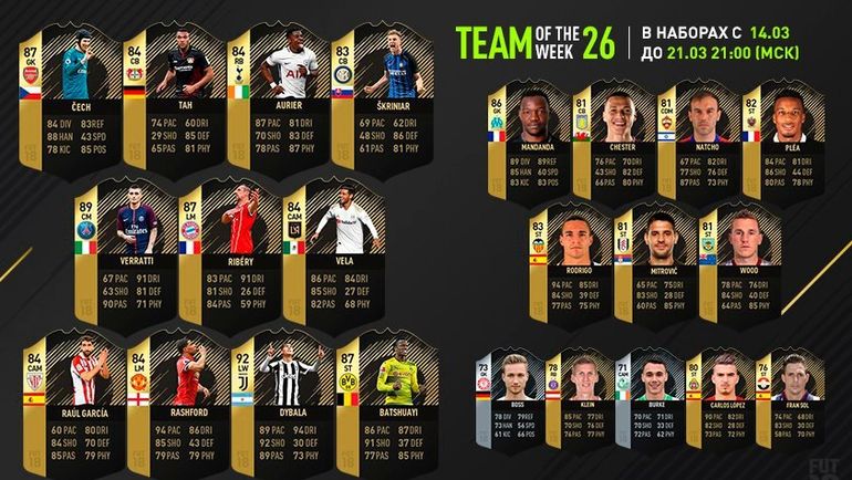 26-я команда недели FIFA 18. Фото EA Sports 26-я команда недели FIFA 18. Фото EA Sports
