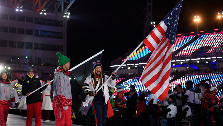 Победу в медальном зачете праздновали представители США. Фото REUTERS Победу в медальном зачете праздновали представители США. Фото REUTERS