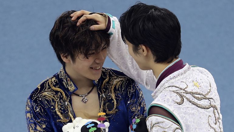 Шома УНО (слева) - главный претендент на титул чемпиона мира в отсутствие Юдзуру ХАНЮ и Хавьера Фернандеса. Фото REUTERS Шома УНО (слева) - главный претендент на титул чемпиона мира в отсутствие Юдзуру ХАНЮ и Хавьера Фернандеса. Фото REUTERS