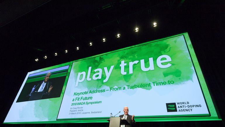 21 марта. Лозанна. Выступление президента ВАДА Крэйга РИДИ. Фото AFP 21 марта. Лозанна. Выступление президента ВАДА Крэйга РИДИ. Фото AFP