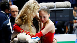 Вчера. Милан. Алина ЗАГИТОВА с тренером Этери ТУТБЕРИДЗЕ.