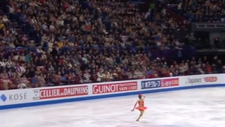 Падение Загитовой после каскада двойной аксель - тройной тулуп. Падение Загитовой после каскада двойной аксель - тройной тулуп.