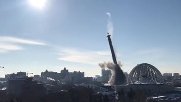 Снос телебашни в Екатеринбурге.