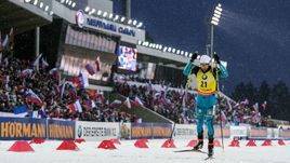 Март. Тюмень. Мартен ФУРКАД на биатлонном стадионе "Жемчужина Сибири".