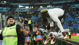 Вчера. Санкт-Петербург. Россия - Франция - 1:3. Поль ПОГБА после матча.