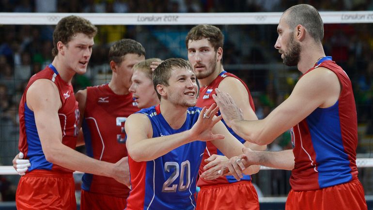 12 августа 2012 года. Лондон. Сборная России в олимпийском финале с Бразилией. Фото AFP 12 августа 2012 года. Лондон. Сборная России в олимпийском финале с Бразилией. Фото AFP