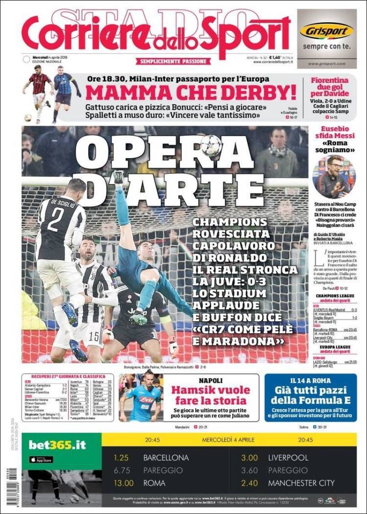  Corriere dello Sport   1/4    "" - "" - 0:3.