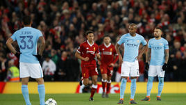 Вчера. Ливерпуль. "Ливерпуль" - "Манчестер Сити" - 3:0. "Красные" побеждают, "горожане" биты.