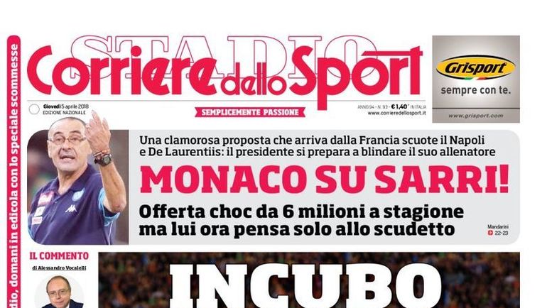 Corriere dello Sport. Corriere dello Sport.