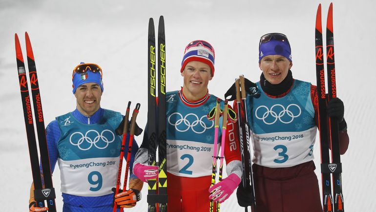 Александр БОЛЬШУНОВ (справа налево), Йоханнес КЛЕБО и Федерико ПЕЛЛЕГРИНО. Фото REUTERS Александр БОЛЬШУНОВ (справа налево), Йоханнес КЛЕБО и Федерико ПЕЛЛЕГРИНО. Фото REUTERS