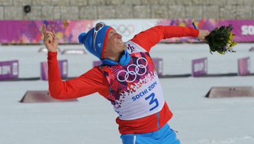 23 февраля 2014 года. Сочи. Александр ЛЕГКОВ - победитель олимпийской гонки на 50 км.