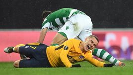 Четверг. Лиссабон. "Спортинг" - "Атлетико" - 1:0. Антуан ГРИЗМАНН против Бруно ФЕРНАНДЕША.