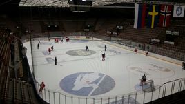 Матч сборных Норвегии и России.