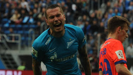 Сегодня. Санкт-Петербург. "Зенит" - ЦСКА - 0:0. Эмоции форварда хозяев Антона ЗАБОЛОТНОГО.