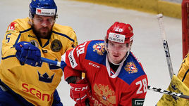 Новичок сборной России Алексей БЫВАЛЬЦЕВ (№28).