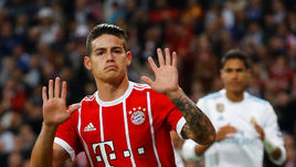 Вторник. Мадрид. "Реал" – "Бавария" – 2:2. ХАМЕС РОДРИГЕС забил своему клубу и не стал праздновать гол.