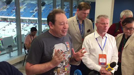 Слуцкий обратился к иностранцам на классном английском!