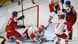 Четверг. Копенгаген. Чехия - Россия - 4:3 ОТ. Давид ПАСТРНЯК (№ 88) делает счет 3:2 в пользу чехов.