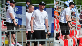 Сегодня. Москва. Вратарь "Спартака" Александр СЕЛИХОВ на матче второй команды красно-белых.