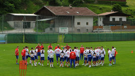 Сборная России на тренировочном сборе в Австрии.