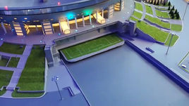 Как выезжает поле на "Крестовском". Показываем на макете