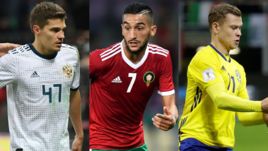 Роман ЗОБНИН, Хаким ЗИЕШ (в центре), Виктор КЛАССОН (справа).