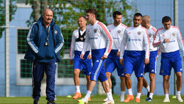 Сборная России после выходного. Тренировка - онлайн 