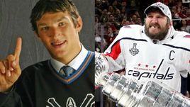 Александр ОВЕЧКИН в 2004 и в 2018 годах.