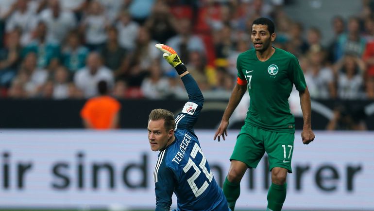 8 июня. Леверкузен. Товарищеский матч. Германия - Саудовская Аравия - 2:1. Фото AFP 8 июня. Леверкузен. Товарищеский матч. Германия - Саудовская Аравия - 2:1. Фото AFP