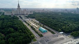 Москва. Фан-зона на Воробьевых горах.