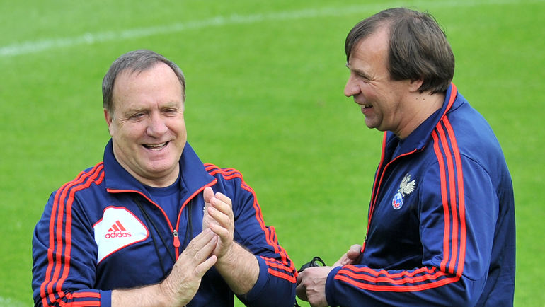 Май 2012 года. Александр БОРОДЮК (справа) и Дик АДВОКАТ на тренировке сборной. Фото Алексей ИВАНОВ Май 2012 года. Александр БОРОДЮК (справа) и Дик АДВОКАТ на тренировке сборной. Фото Алексей ИВАНОВ