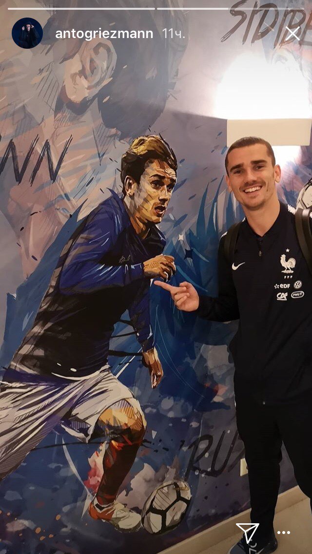 Антуан ГРИЗМАНН и его портрет. Фото Instagram Антуан ГРИЗМАНН и его портрет. Фото Instagram