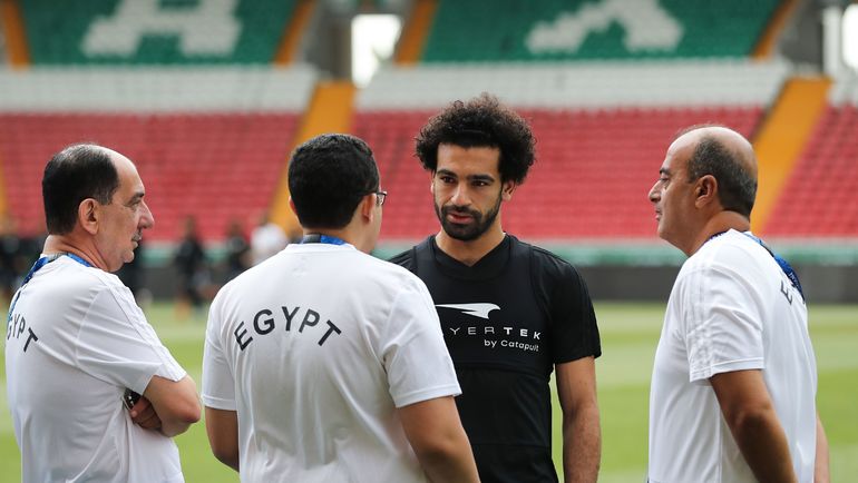 11 июня. Грозный. Тренировка сборной Египта. Мохамед САЛАХ. Фото AFP 11 июня. Грозный. Тренировка сборной Египта. Мохамед САЛАХ. Фото AFP