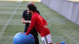 Вторник. Грозный. Мохамед САЛАХ на тренировке сборной Египта.