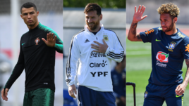 КРИШТИАНУ РОНАЛДУ, Лионель МЕССИ и НЕЙМАР.