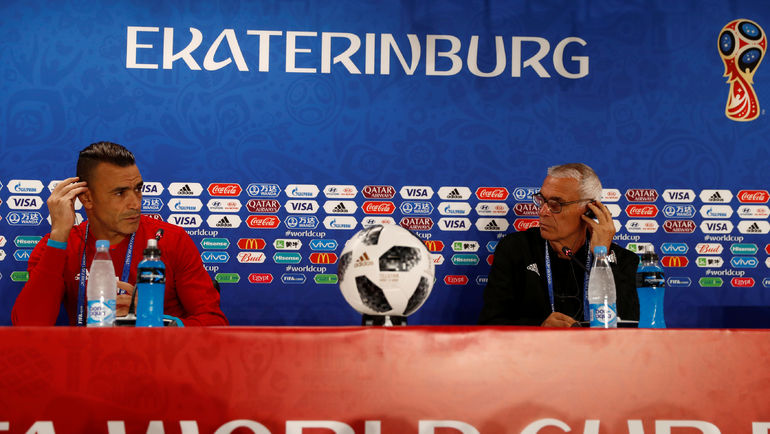 Сегодня. Екатеринбург. Эссам ЭЛЬ-ХАДАРИ и Эктор КУПЕР. Фото REUTERS Сегодня. Екатеринбург. Эссам ЭЛЬ-ХАДАРИ и Эктор КУПЕР. Фото REUTERS