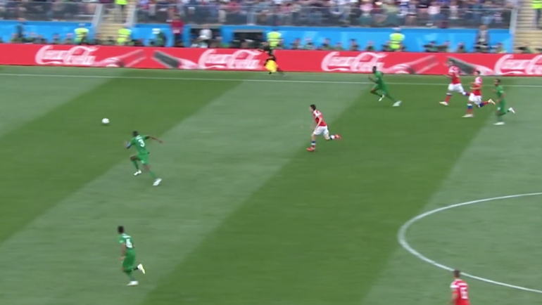 Россия - Саудовская Аравия: гол Дениса Черышева. Россия - Саудовская Аравия: гол Дениса Черышева.