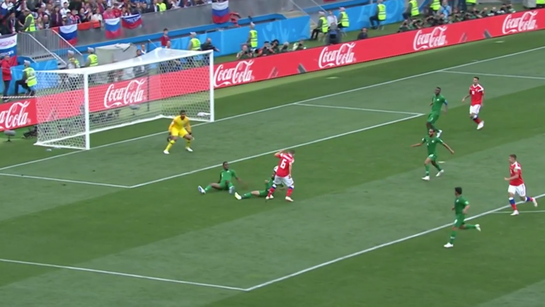 Россия – Саудовская Аравия: гол Дениса Черышева. Россия – Саудовская Аравия: гол Дениса Черышева.