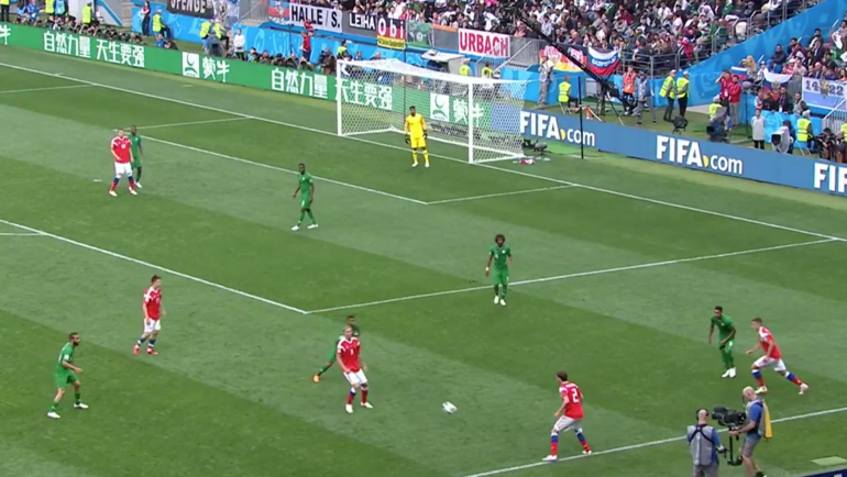 Россия - Саудовская Аравия: гол Артема Дзюбы. Россия - Саудовская Аравия: гол Артема Дзюбы.