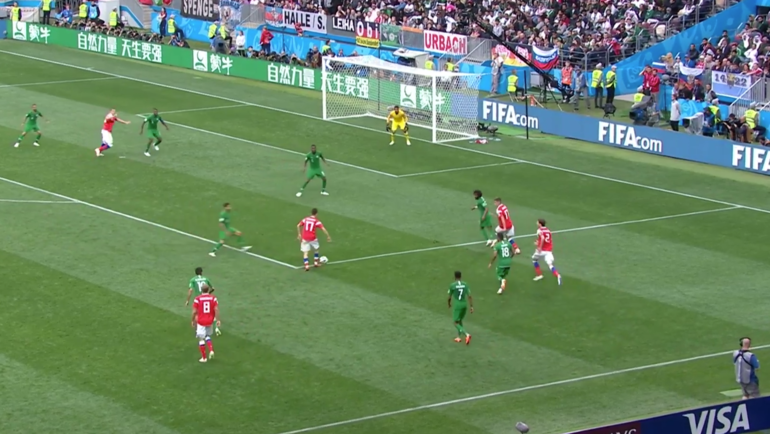 Россия – Саудовская Аравия: гол Артема Дзюбы. Россия – Саудовская Аравия: гол Артема Дзюбы.