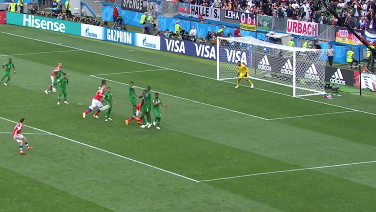 Россия - Саудовская Аравия: гол Александра Головина. Россия - Саудовская Аравия: гол Александра Головина.