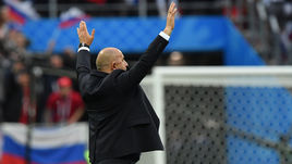 Четверг. Москва. Россия - Саудовская Аравия - 5:0. Главный тренер сборной России Станислав ЧЕРЧЕСОВ после окончания матча.