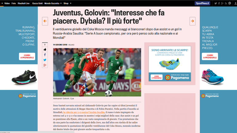 La Gazzetta dello Sport. La Gazzetta dello Sport.