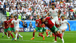 Пятница. Санкт-Петербург. Марокко – Иран – 0:1. 90+5-я минута. Марокканец Азиз БУАДДУЗ (№ 20) отправляет мяч в свои ворота.