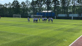 Утренняя тренировка сборной России 