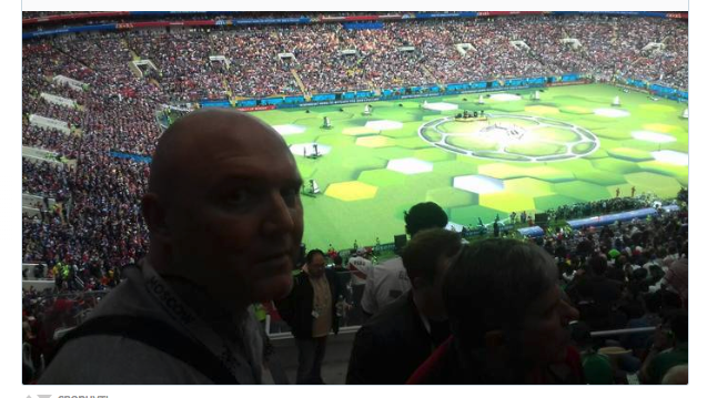 Болельщик на открытии ЧМ-2018. Болельщик на открытии ЧМ-2018.