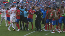 Неманья Матич (№21) vs скамейка Коста-Рики.