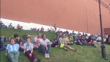 Болельщики у стен Кремля 